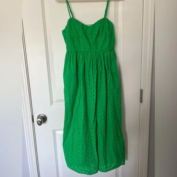 ❌SOLD ❌ NWOT A New Day Green Eyelet Midi Dress - Picture 3 of 4